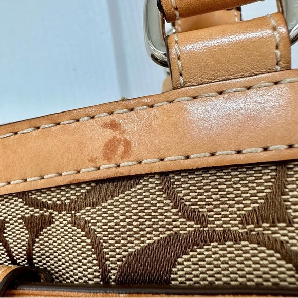 Coach Hampton Satchel Signature Canvas Brown Leather - Picture 7 of 11